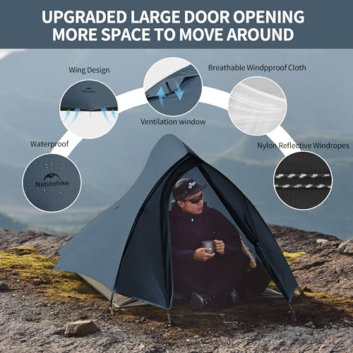 Image of Naturehike Cloud-Up 2 Person Tent Lightweight Backpacking Tent with Footprint - Free Standing Ultralight Camping Hiking Backpack Tents Two Person Tent