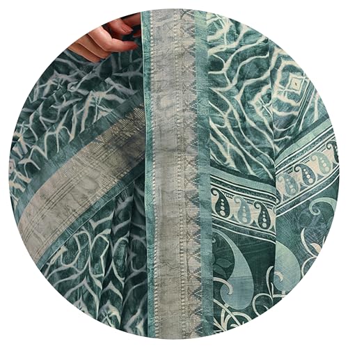 Image of MIRCHI FASHION Women Saree Cotton Blend Kalamkari Printed | Comfortable Office and Regular Daily Use Sari with Unstitched Blouse Piece