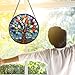 DASTOLL Stained Glass Window Hanging, Colorful Tree of Life Sun Catchers Glass Panel Blue Suncatcher Decor for Birthday for Women, Men, Wife, Aunt, and Mom 7.8 in