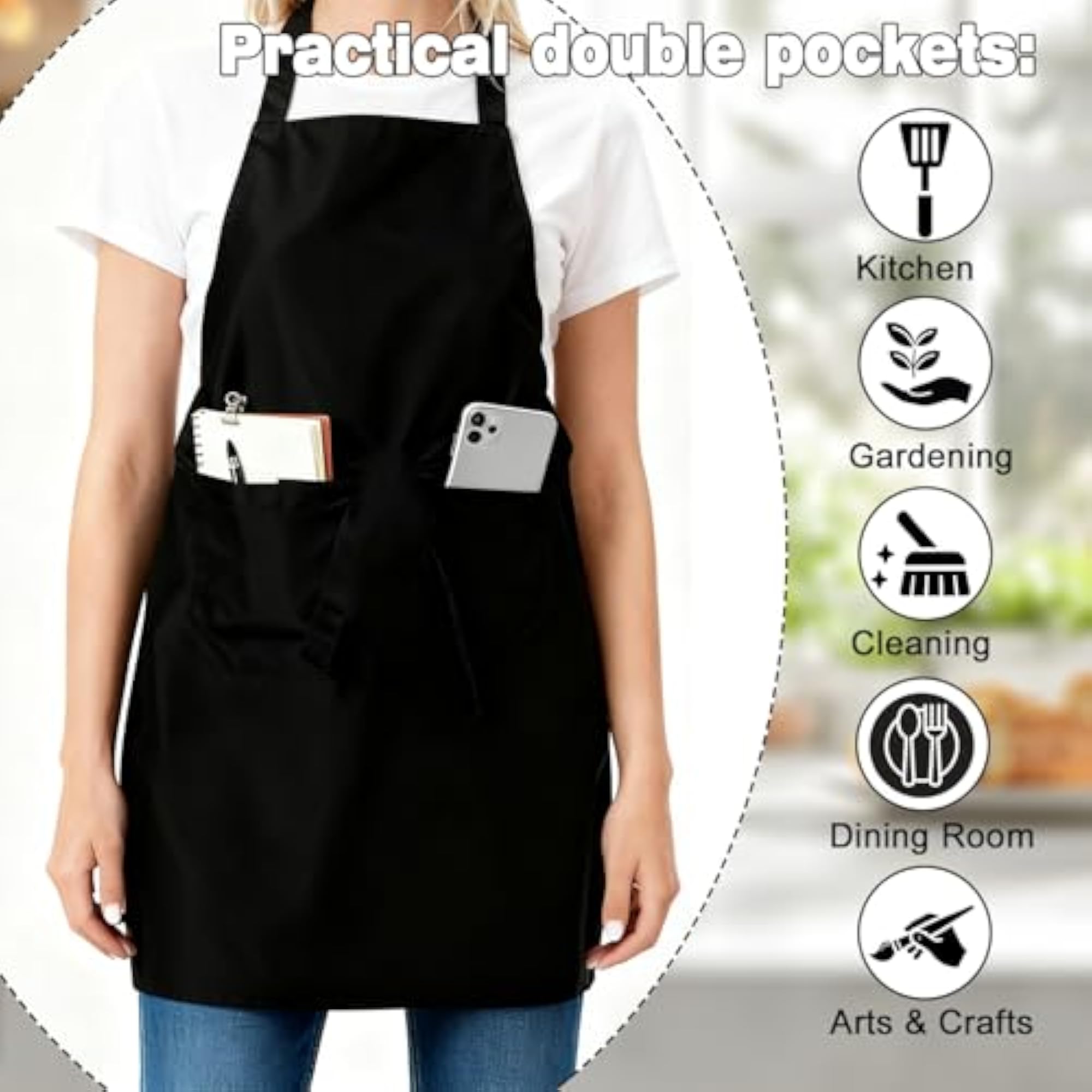9 Pack Bib Apron Set for Cooking and Baking