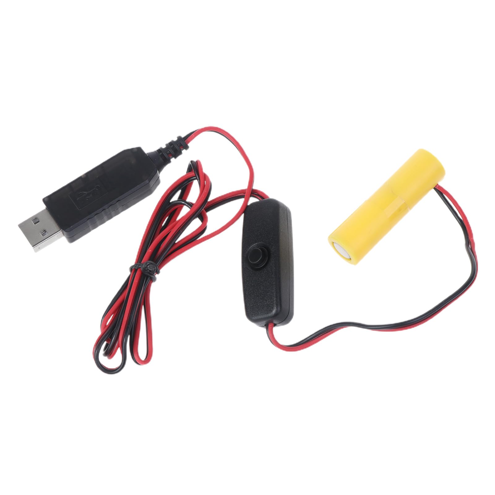 Cavo da USB a per batteria AA, cavo di alimentazione USB con interruttore, sostituisce 1 batterie AA per striscia LED