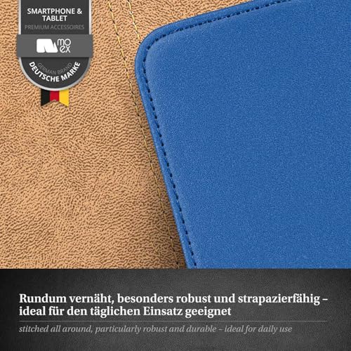 Étui bleu iPhone 16 Pro protection complète 360 clapet moex - 5