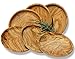 Figura Santa Conjunto de Platos LAMAMMA de Madera de Olivo. 6 Piezas. Finamente veteada y barnizada – Aproximadamente 15 cm de diámetro y 3 cm de Altura.