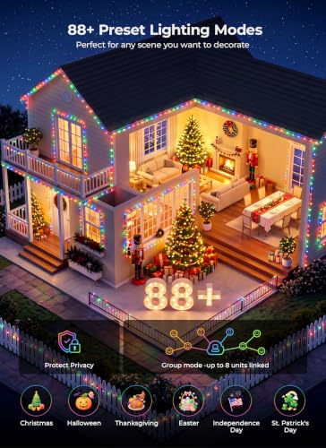 LED Smart Christmas Tree Lights, 200LED 66FT Color Changing - image 2