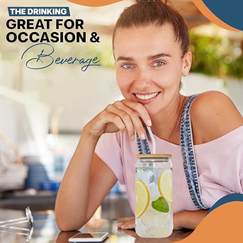 Image of Kamvy Printed Glass Milk Mug with Recipe Design (400ml) Pack of 1 | Transparent Drinking Glass for Coffee, Milk, Juice & Smoothies | Stylish Measuring Tumbler for Home & Kitchen (CAN)