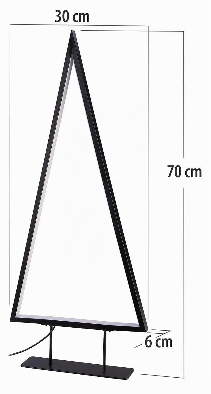 Carlo Milano Deko Baum: 3er-Set Design-Metall-Weihnachtsbäume, 36 cm, 46 cm & 70 cm Höhe, USB (LED Tanne, Weihnachtsbaum LED Metall, Weihnachtsbaumbeleuchtung)