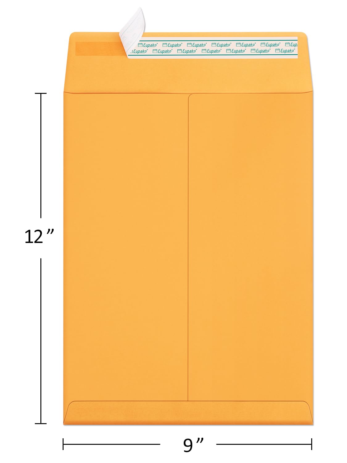 Eupako Katalog Versandumschläge, 22,9 x 30,5 cm, Braun, selbstklebend, 250 Stück