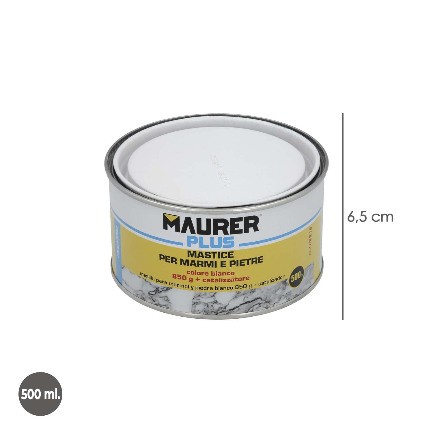 MAURER MASTICE BIANCO PER MARMO E PIETRA DA 850 GR CON CATALIZZATORE