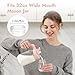 Papablic 32oz Wide Mouth Mason Jar Pour Spout Lid with Mixing Handle & Flip Locking Spout for Mixing Formula/Breastmilk/Protein Powder/Coffee, Pink