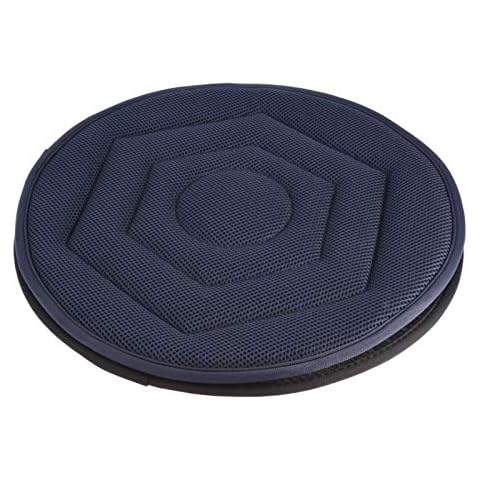 PIGMAMA Car Seat Nonslip Cushion Seat Revolving Rotating Cushion Memory Swivel Foam Mobility Aid Car Cushions For Driving Dark Blue safety classy improved Cover