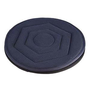 Car Seat Cushion, Posture Correction Pain Relief Height Boost Revolving Rotating Cushion, Memory Swivel Foam Mobility Aid Seat Cushion in Chair Tie On Pad, Dark Blue
