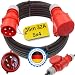 Produktbild Starkstromkabel 32A 35m H07RN-F 5x4 Starkstrom Verlängerungskabel CEE Verlängerung 32 Ampere Kabel 5x4mm2 Baustelle Werkstatt Industrie Geeignet Outdoor IP44 Spritzwassergeschütz