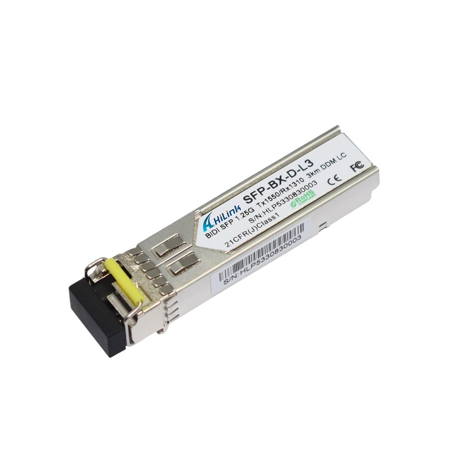 Connecteur SC 1,25G Gigalight 1310nm/1550nm SFP 1,25G 3km LC Émetteur-récepteur Optique(2 Pair 3km SC)