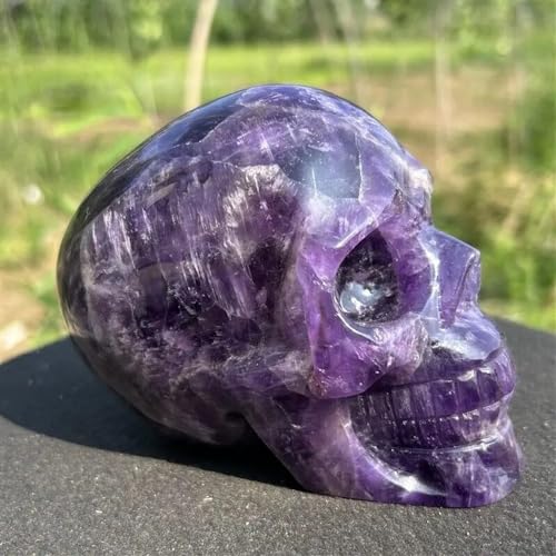 Améthyste crâne quartz violet 1kg, pierre de lithothérapie et collection minéraux