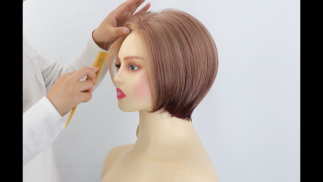 Amazon.com : TISHINING Side Part Short Layered Bob Wigs for  display picture 1