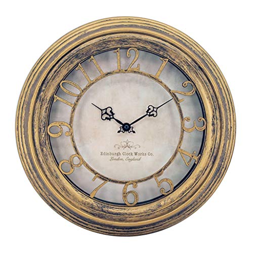 Estante de pared hueco MU con reloj digital grande circular para salón