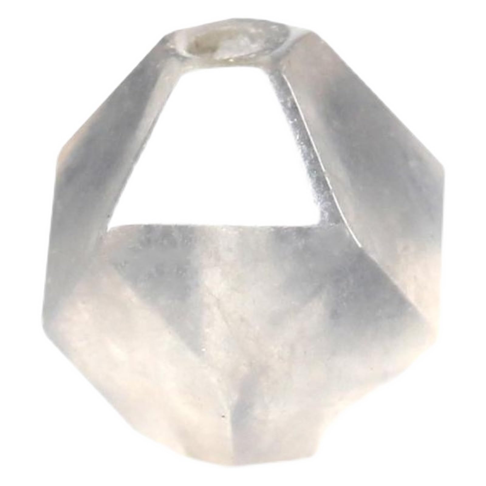 Cuentas de cristal blanco facetado en forma de diamante para collares artesanales y bisutería