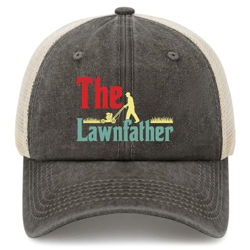 Lawn Mowing Lawnfather Baseball Hats Camping caps for Dad