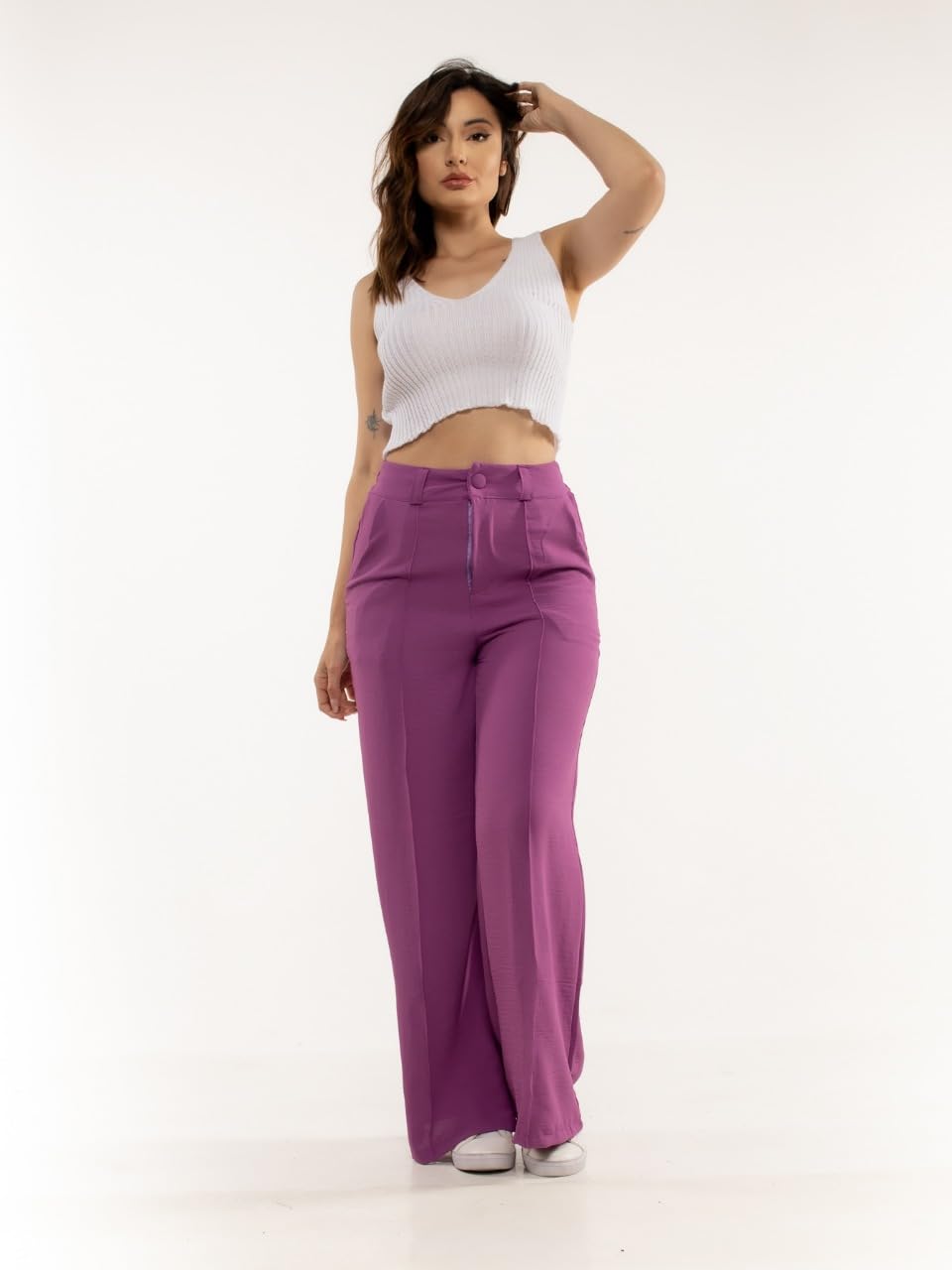 Calça Feminina de Tecido Duna – Cintura Alta, Pantalona com Bolsos e Caimento Leve CL-005 em promoção! Veja a oferta e mais achadinhos de Calças 5 Hoje é o melhor dia para comprar Calça Feminina de Tecido Duna – Cintura Alta, Pantalona com Bolsos e Caimento Leve CL-005 com aquele preço maroto! Promoção! Aproveite a oferta! 5