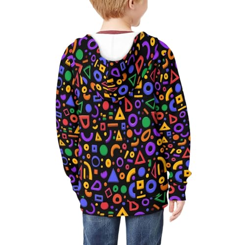 Unisex Kids Zip Up Hoodie Jacket Warm Pullover Sweatshirt Long Sleeve Casual Animal Print Outerwear Fall Clothes S-XL2
