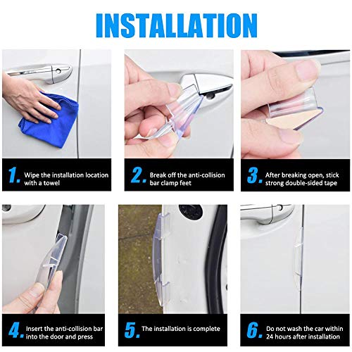 Paraurti per auto 4 pezzi Protezione per portiera