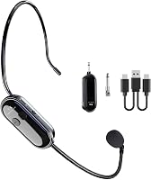 Kinizuxi UHF 2.4G Vezeték Nélküli Fejpántos Mikrofon 50m Hatótáv Újratölthető 1