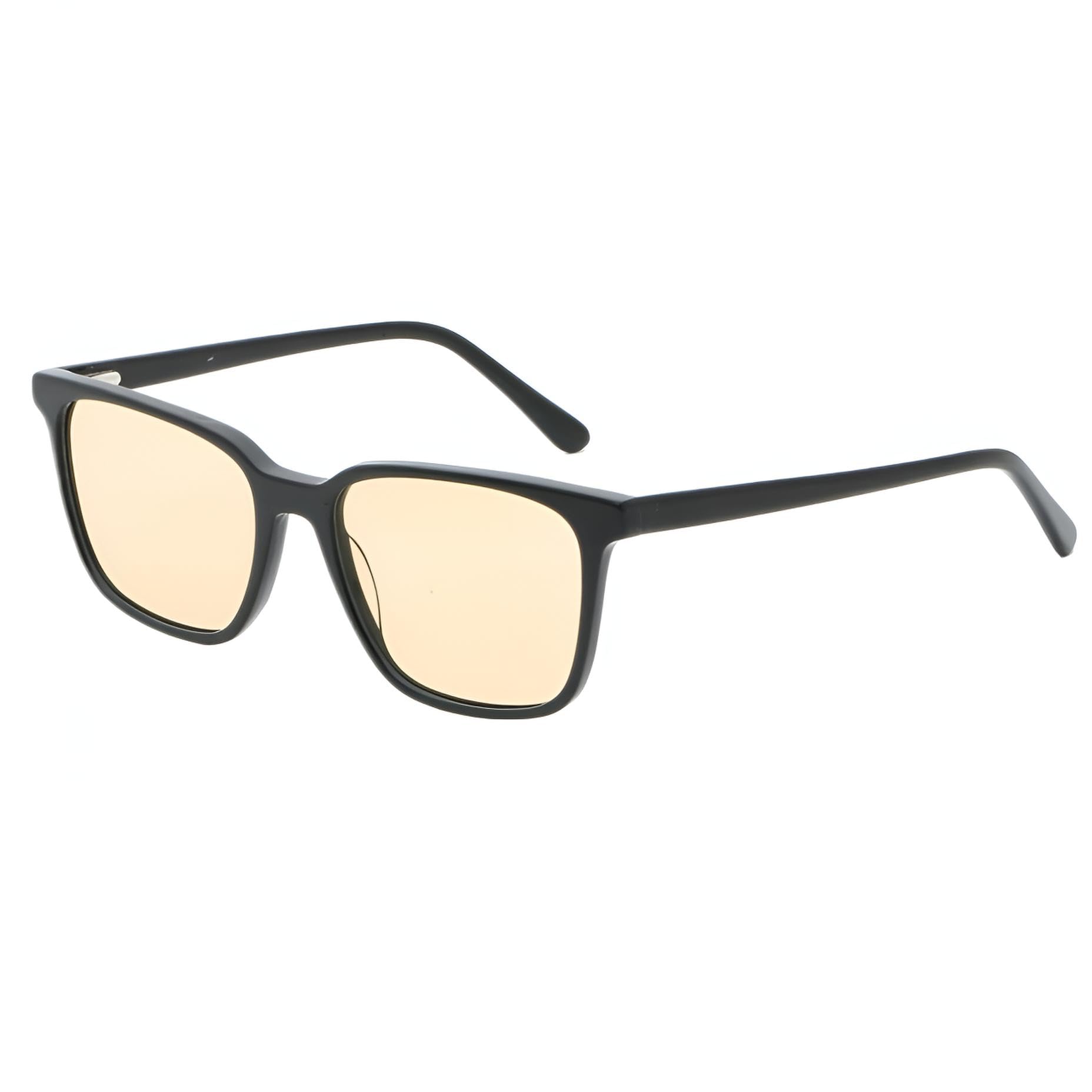 Riley FL-41 Migräne-Linderungsbrille, schwarzer Rahmen, luxuriöses Acetat, Blaulicht-Blockierung