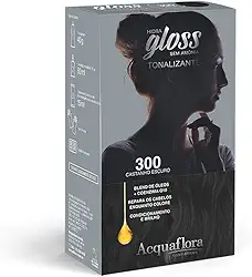 AcquaFlora Kit Acquaflora Hidra Gloss 300 Castanho Escuro - Tonalizante