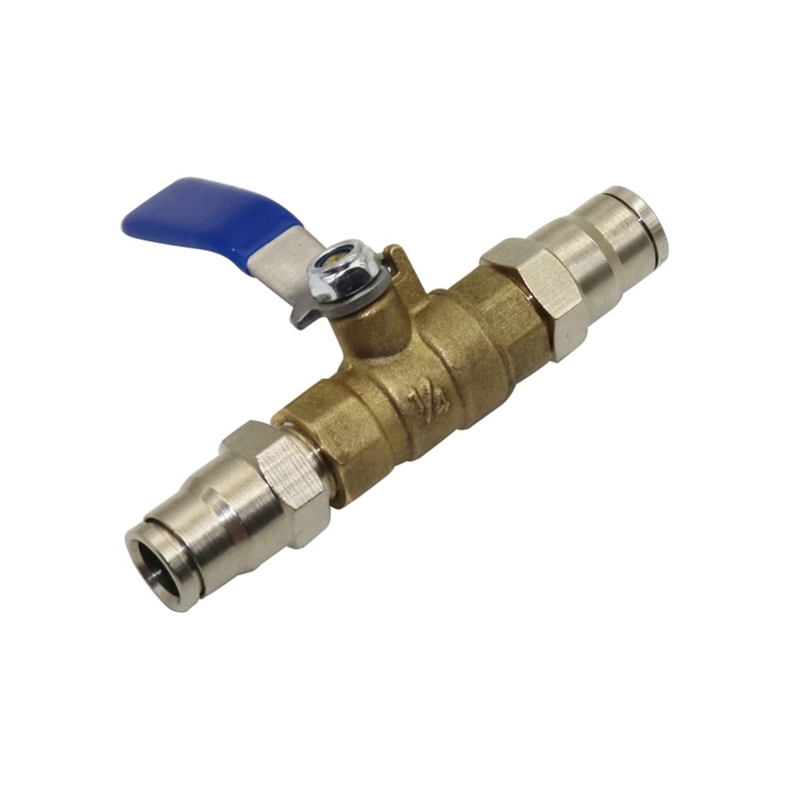 Schlauchverbinder Adapter 3/8 Zoll Gleitverschluss Schnellverbinder Ventil für Gartenbewässerung Nebelkühlsystem Messing Absperrkugelhahn Schlauchadapter 1 Set