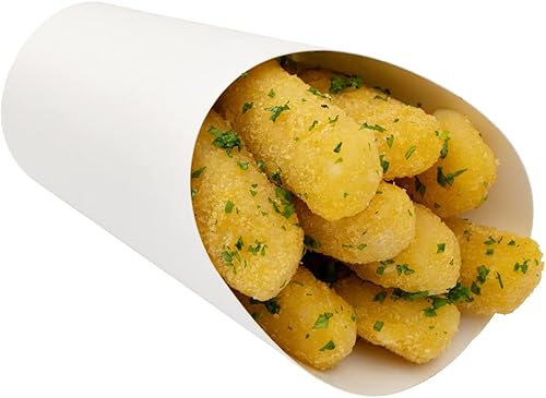 Miniatura 15 de Restaurantware Bio Tek - Recipientes para papas fritas de 16 onzas, 100 tazas desechables de charcutería, diseño inclinado, redondo, de papel