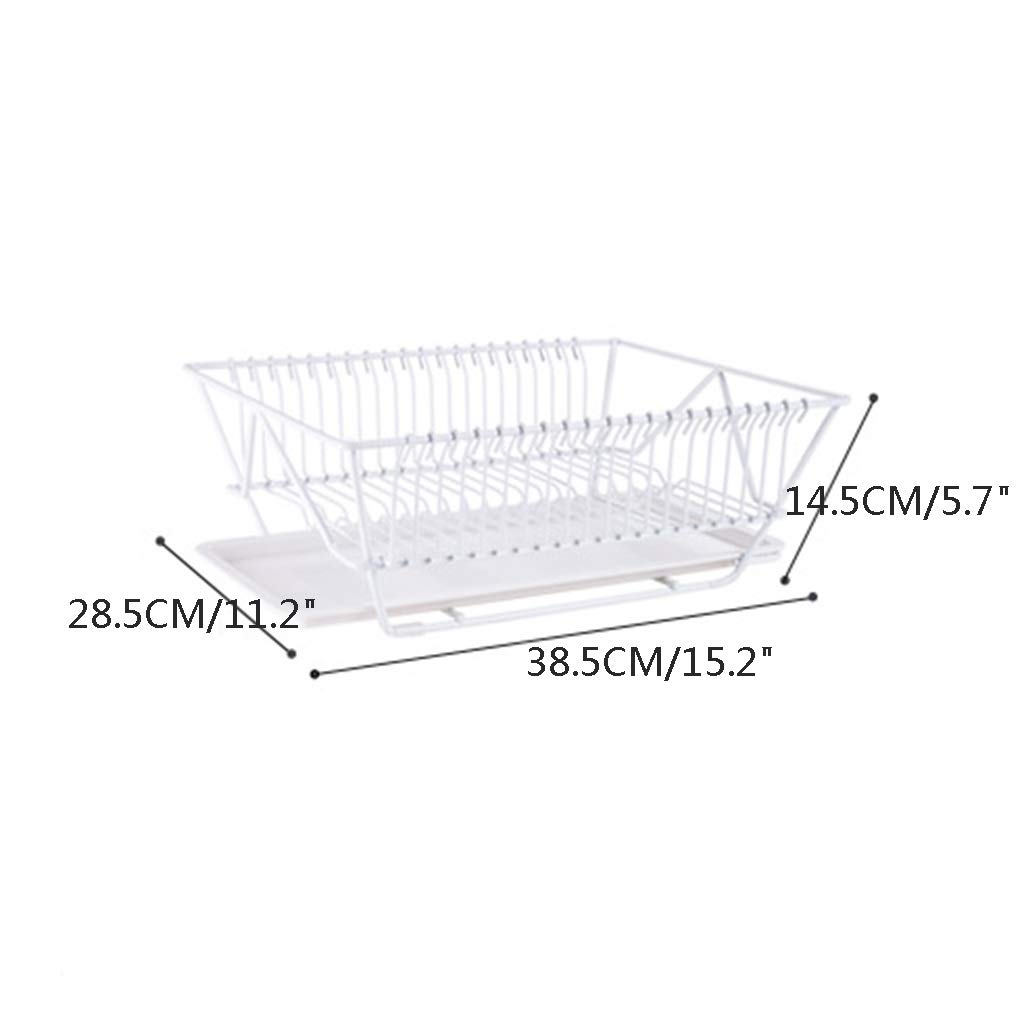 Escurridor de platos para fregadero de cocina, almacenamiento de metal para platos, cuencos y tazas, estante de drenaje para una gestión eficiente del espacio de la cocina