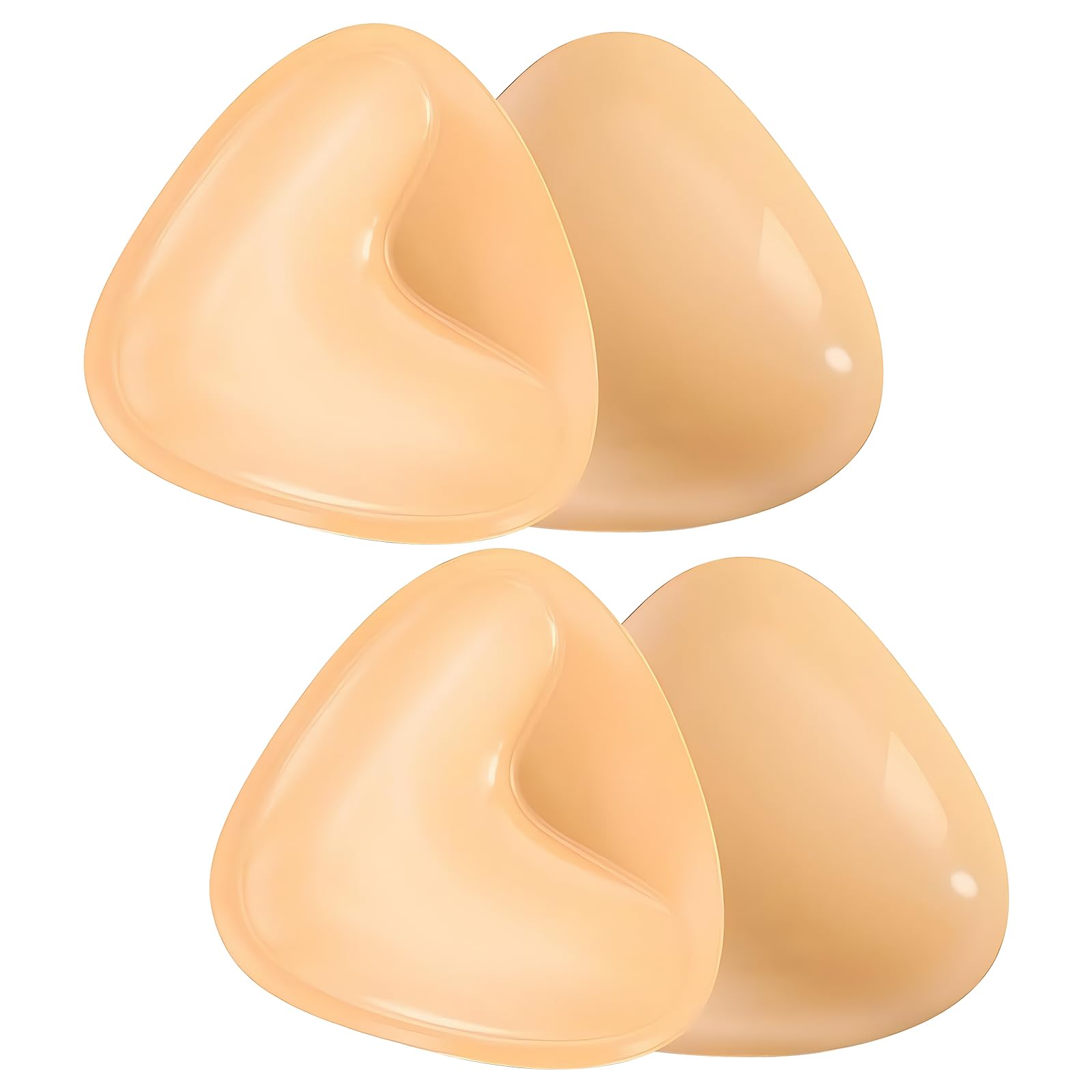 Llikknve Women's Skin Color 4Pcs Sticky Bra Push Up,Double Sided Bra Inserts Push Up,Reusable,Bikini Padding,For Swimsuit,Backless And Strapless Clothing
