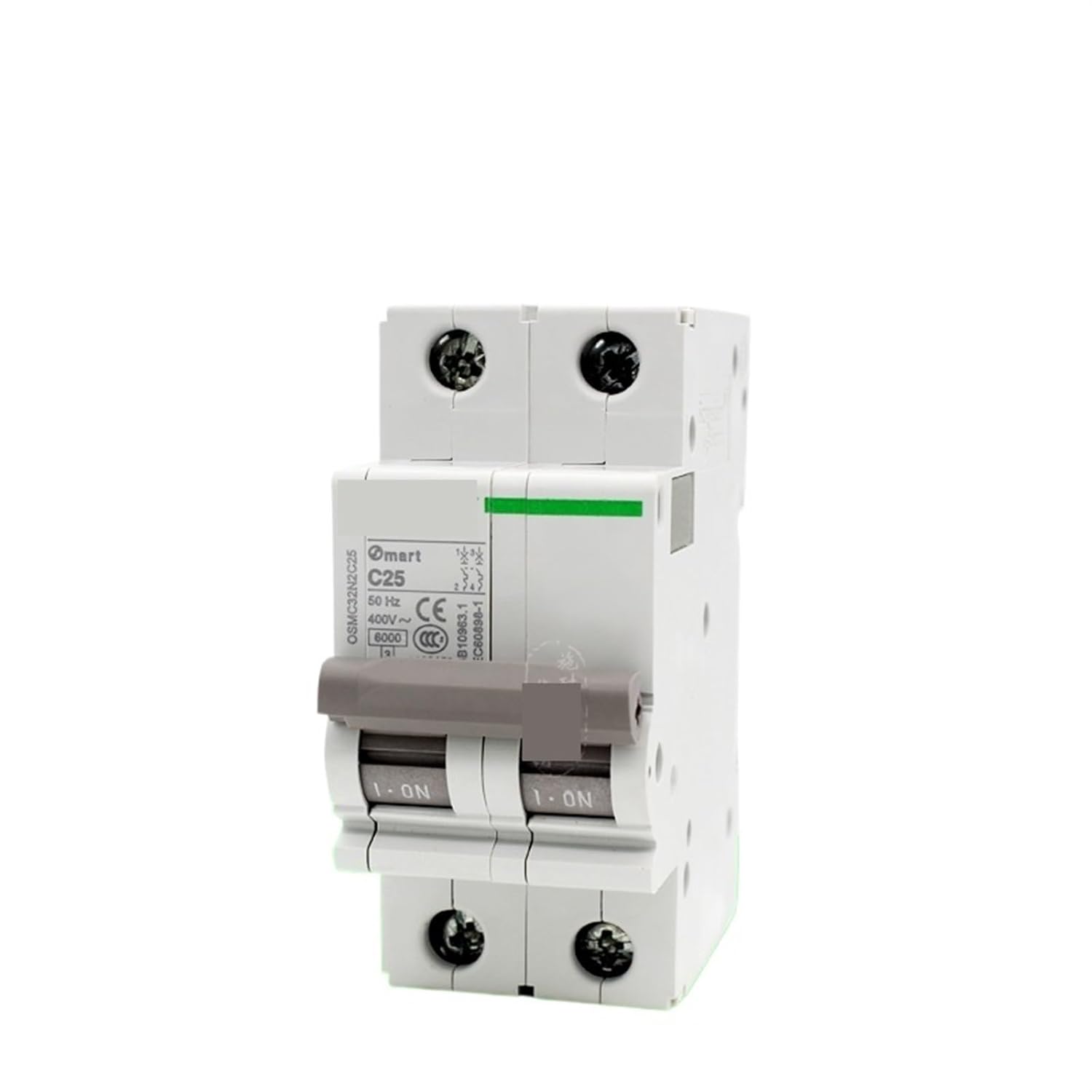 Type C 2P 2A 3A 4A 6A Thermal Magnetic Miniature Circuit Breaker Electrical Air Switch 400VAC 50HZ 6KA 1Pcs(2A)
