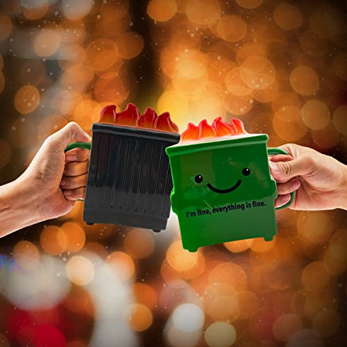 Mug Dumpster Fire Cerámica 20oz Capacidad miniatura 7