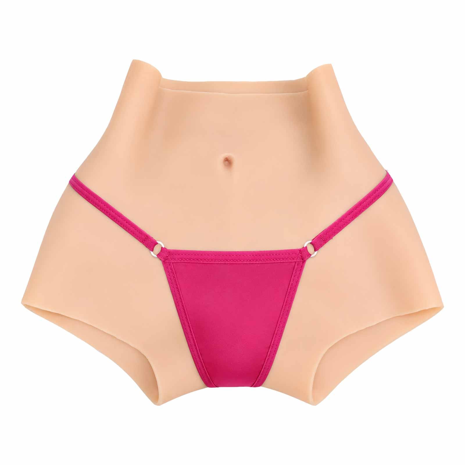Realistischer Sissy-Silikon-Slip für Transgender und Crossdresser: Boxershorts mit künstlicher Vagina, Versteckfunktion sowie Po-Formung und -Anhebung