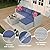 GarveeLife 5-Piece Outdoor Patio Rattan Wicker Sofa Set, PE Rattan Conversation Sectional with Thickened Back Cushion, Glass Tabletop, Ottoman - Ideal for Courtyard Space, Blue