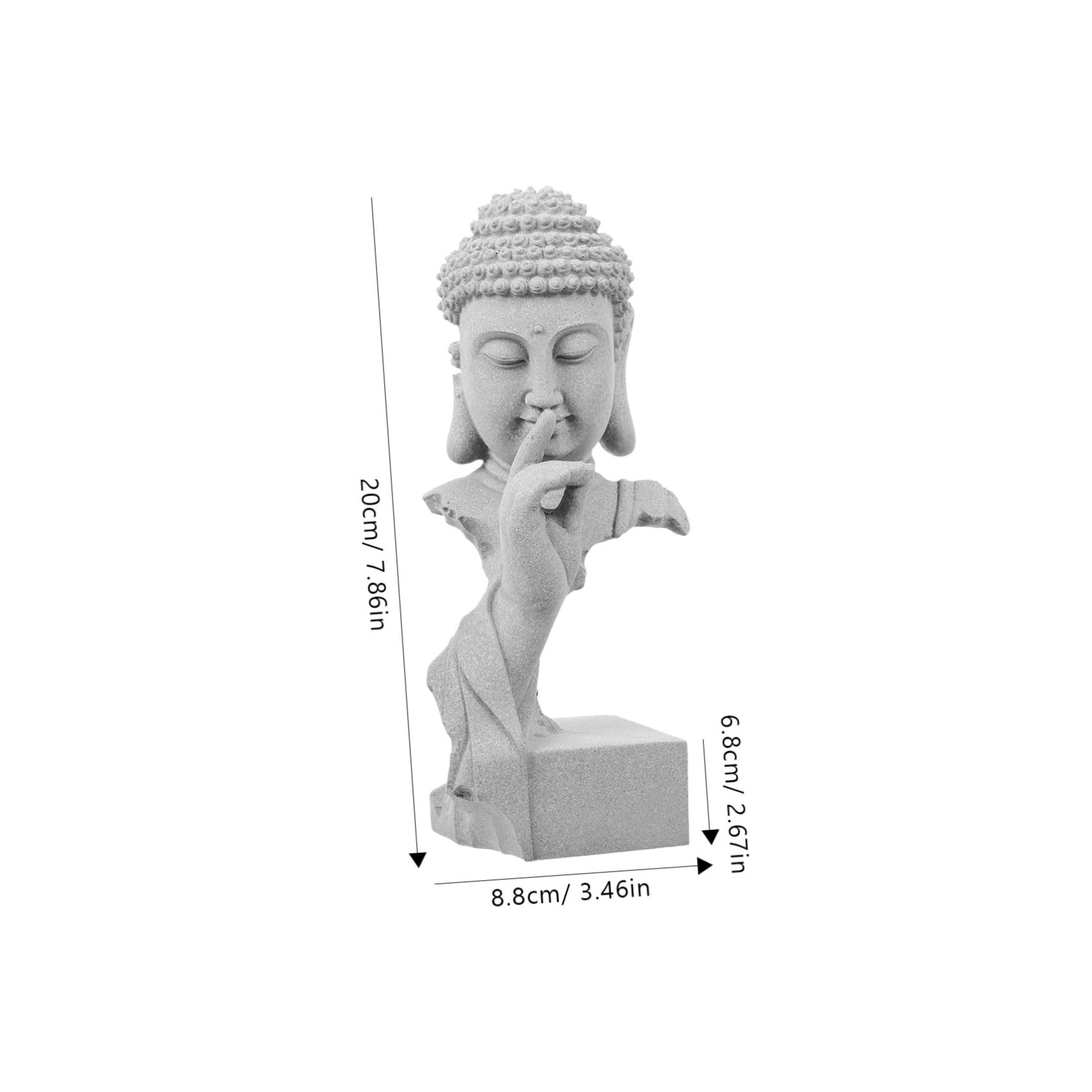 ibasenice Statue Bouddha Décorative Aquarium Modèle pour Jardin et Réservoir Figurine Ornement Paisible pour Aménagement Paysager Fish Tank