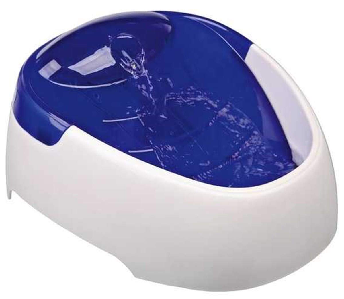 TRIXIE - Dispenser per Acqua a Triplo Flusso, in plastica, 2 l/Ø 22 x 18 cm, Nero/Bianco, 1,05 kg