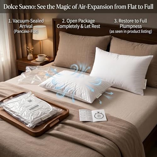 Image of Premium Microfibre Pillow, White, Standard Size, 61x41 Inch, Pillow Inserts, Pack of 1.
