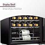 Wine Enthusiast 32-Bottle Dual Zone MAX Compressor Wine Cooler – Freestanding Mini Fridge with Digital Touchscreen, LED Display, Split Storage for Red & White Wines, Matte Black Refrigerator Home Bar - Image 4