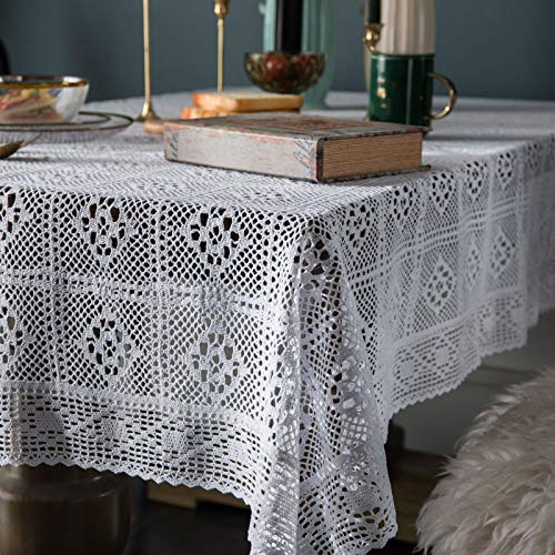 Nappe fait main vintage 180x180cm au cachet authentique