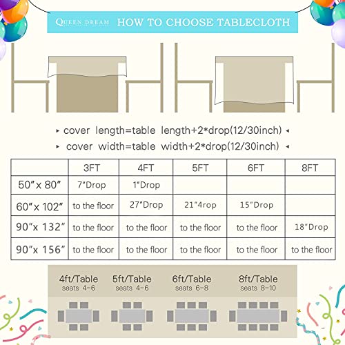 Queendream 90X132Inch Rectangle Sparkly Gold Sequin Tablecloth Wedding Glitter Tablecloth For Birthday Party Decor #TOP5