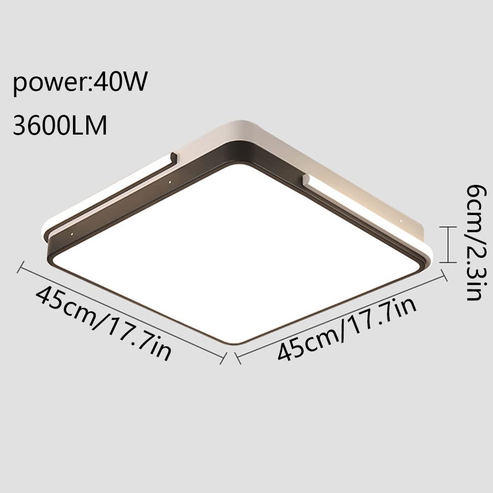Panel De Luz LED Cuadrado De Panel Plano, Diseño De Emisión Lateral, 40W 3600LM, Lámpara De Techo De Luz Blanca Fría 6000k, Accesorios De Iluminación De Montaje Empotrado De Metal