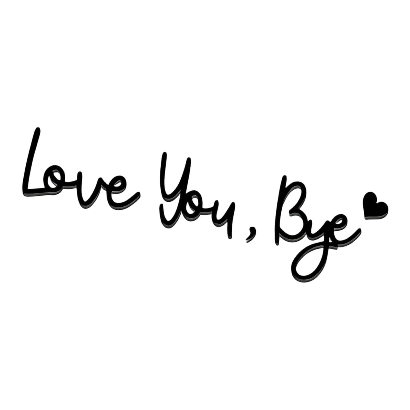 Retro Love You Bye Sign Wall Decors Love You Bye Acrylic Sign Wall Art to Express Warm for Your Family Housewarming Gift Acrylic
