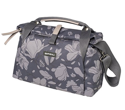 Basil Damen Magnolia Lenkertasche, BlackBerry, 34 cm x 14 cm x 23 cm