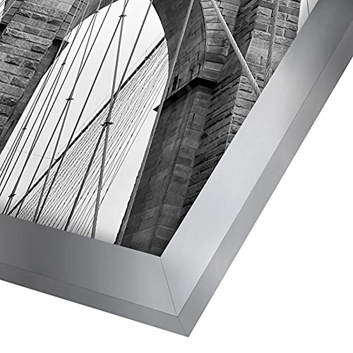 Americanflat 20x30 Poster Frame with Polished Plexiglass - Silver Picture Frame - Wide Photo Frames Made of Engineered Wood for Vertical or Horizontal Wall Display - Epic Collection - Silver