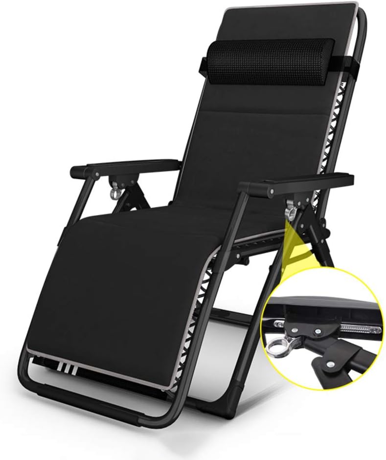 Amazon｜ゼログラビティ チェア 特大 折りたたみ パティオ リクライニングチェア パッド 入り 無重力チェア 調整 ポータブル ラウンジ