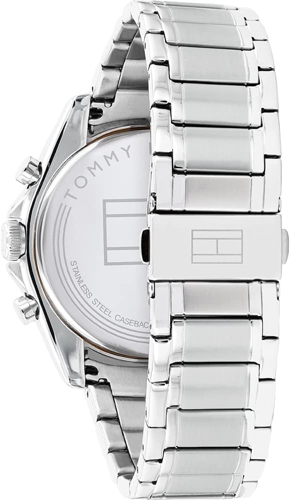 Tommy Hilfiger Analogue Multifunction Quartz Watch for Men with Silver Stainless Steel or Leather Bracelet 4 51OvqKauaJL. AC SL1000