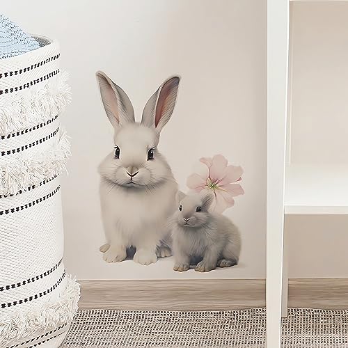 Adhesivos de Pared Conejo Blanco Pequeño sacinora Vinilo Removible miniatura 2