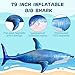 ILEISURELY Extra Large Inflatable Shark Pool Toy,79inch Shark Pool Birthday Party Decorations,Party Favors Supplies Gift for Kids Adults